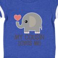 thumbnail image 3 of Inktastic My Cousin Loves Me Gift Baby Boy or Baby Girl Bodysuit, 3 of 4