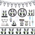 thumbnail image 2 of Panda Birthday Party Decoration Props Holiday Party Cutlery Set Paper Cups Paper Towels Popcorn, 2 of 5