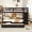 Espresso + Full Over Full + Drag drawer, variant on Twin Over Twin Bunk Bed with Staircase & 2 Storage Drawers, Solid Pine Wood Frame, Space-Saving Design, No Box Spring Needed, White