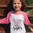 thumbnail image 4 of Kids Girls T-shirt - Promoted to Big Sister - Summer Cotton Short Sleeve Tops, 4 of 5
