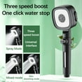 Household Pressurized Shower Nozzle Threespeed One Click Water Stop