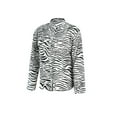 thumbnail image 2 of Luiryar Women Button Down Lapel Shirts Abstract/Zebra Print Long Sleeve Tops, 2 of 9