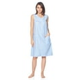 thumbnail image 5 of Casual Nights Women's Zipper Front House Dress Sleeveless Seersucker Housecoat Duster Lounger, 5 of 5