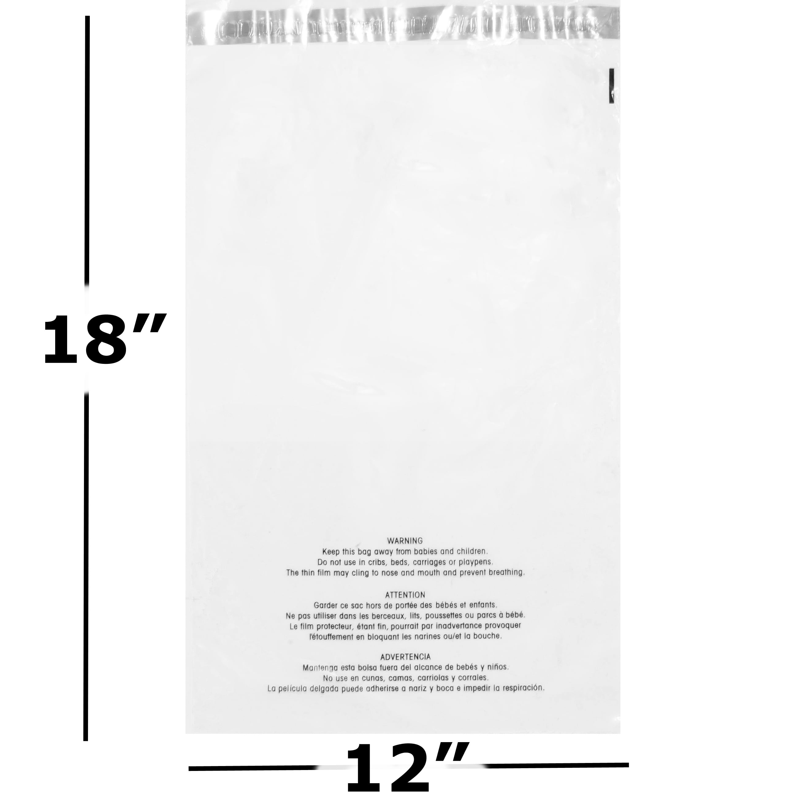 Pack of 500 Clear Resealable Packaging Bag 12 x 18 inches – Ideal for Packaging Use, Apparel, Candy, and Small Items
