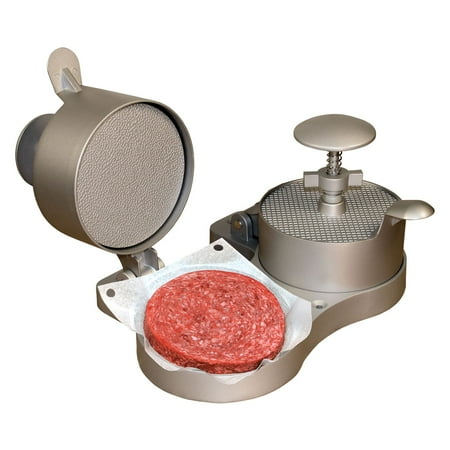 Weston Burger Press, Makes 4 1/2" Diameter Patties for Hamburger, Crab Cakes, Sausage, 1/4lb to 3/4lb, Spring Ejector for Easy Removal, Double, Non-Stick Heavy-Duty Cast Aluminum