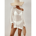 thumbnail image 4 of Bsubseach Crochet Swimsuit Cover Ups for Women Sheer Knitted Beach Tops Sexy Summer Outfits White, 4 of 11