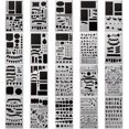 thumbnail image 5 of facefd 20 Pieces Painting Stencils Set Artistic DIY Multi Functional Drawing Templates School Notebook Diary Scrapbook, 5 of 5