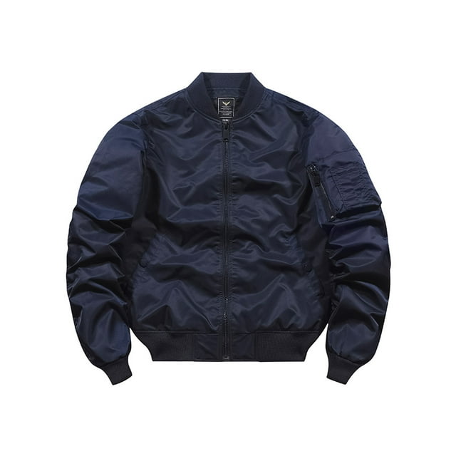 LUXUR Coupe-Vent pour Hommes Sportswear Veste Extérieure Bleu Foncé TG