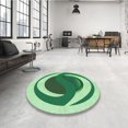 thumbnail image 4 of Ahgly Company Machine Washable Indoor Rectangle Transitional Pale Green Area Rugs, 3' x 5', 4 of 7