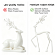 thumbnail image 6 of Reindeer Christmas Decorations, Christmas Deer Figurine Ornament, Exquisite Deer Statue for Wine Cabinet Living Room TV Stand, Christmas Table Decor Gifts by MPOISVA, 6 of 8