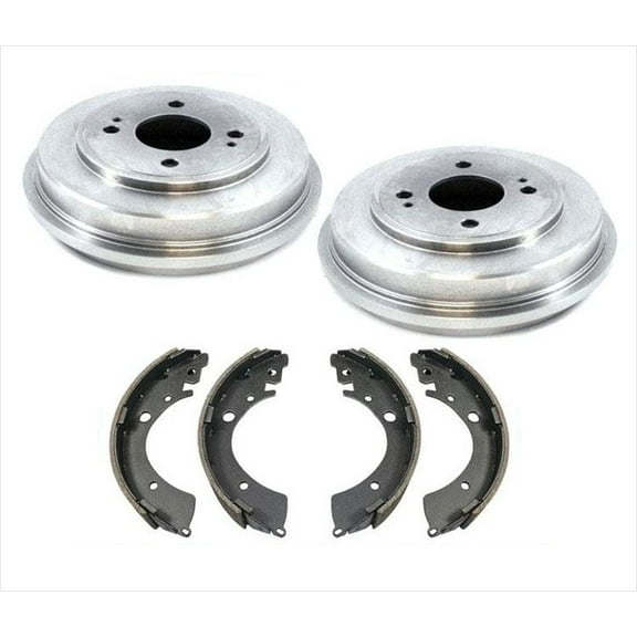 Fits 2001-2005 Civic 1.7L W/ Rear Brake Drums (2) Brakes Drums & Brake Shoe Set