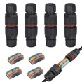 thumbnail image 1 of Conector de caja de conexiones impermeable IP68 de 3 pines, 4 piezas, andefu, 1 of 7