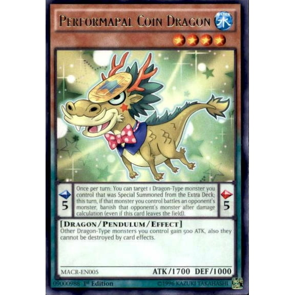 YuGiOh Maximum Cris Performapal Coin Dragon MACR-EN005