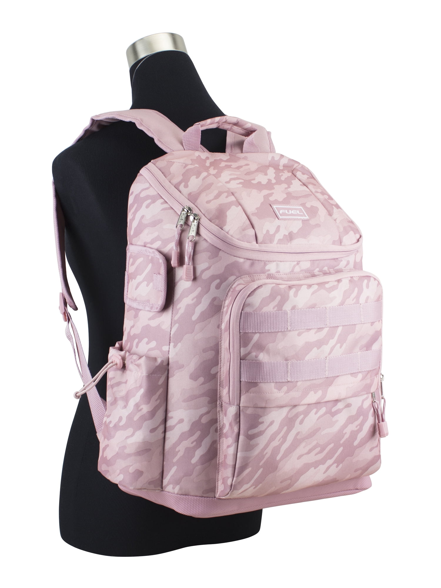 Fuel Unisex Outdoor Cargo Top Loading Backpack, Pink Camouflage