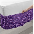 thumbnail image 2 of Mosaic Bed Skirt, Purple Tones Art Style Geometric Floral Pattern Abstract Symmetric Shapes, Elastic Bedskirt Dust Ruffle Wrap Around for Bedding Decor, 4 Sizes, Blue Violet Fuchsia, by Ambesonne, 2 of 2