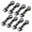 Black, variant on 8 Pcs Double Lobster Clasp Connector Bracelet Extension Clasp Necklace Extender