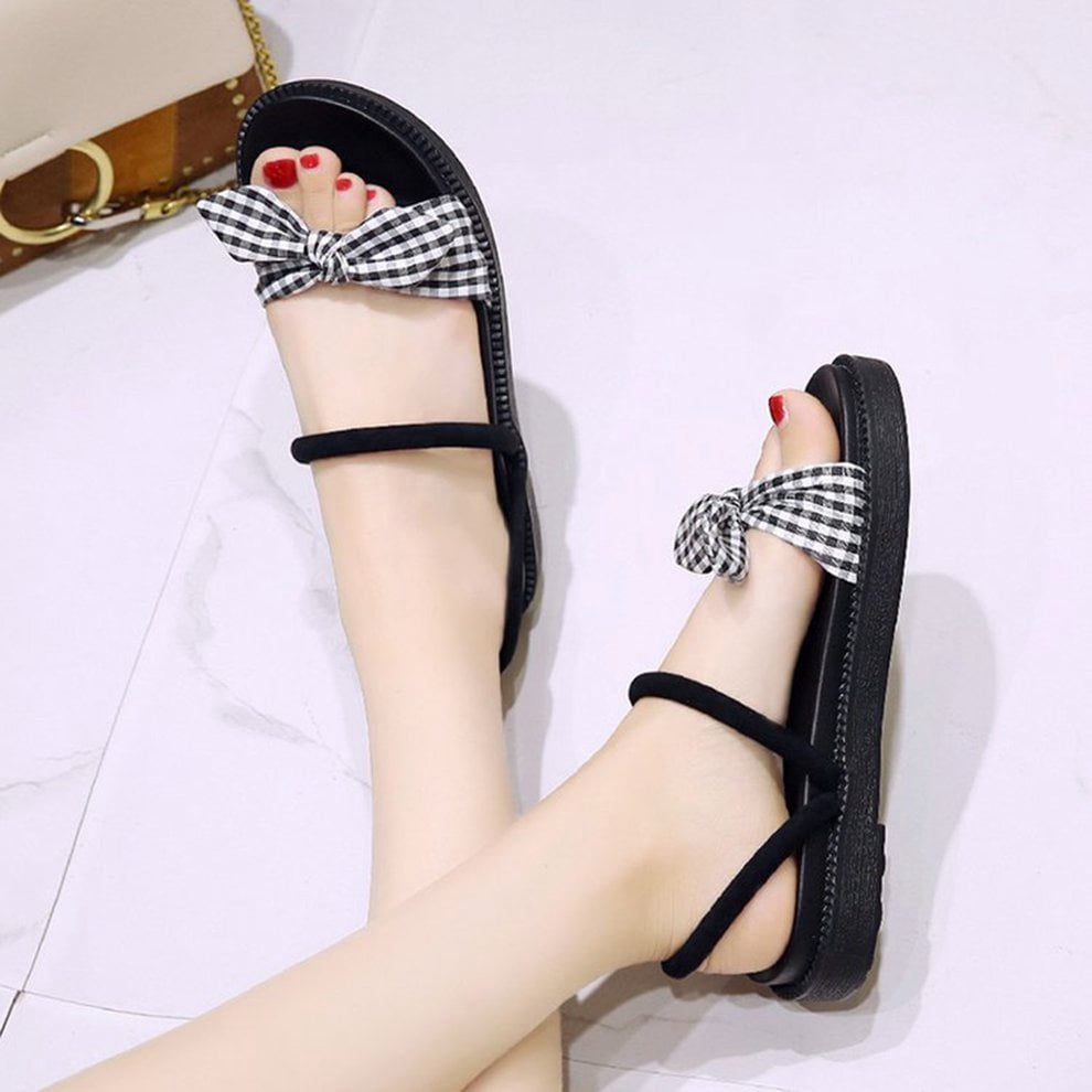 black casual sandals