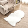 thumbnail image 1 of Alfombrilla de lana de imitación JAMW Sencillez Blanco Puro, 1 of 5