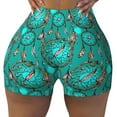 thumbnail image 2 of Fuzoiu Boho Dreamcatcher Print Women's Workout Shorts,Workout Biker Shorts Women,Exercise Fitness Shorts,Scrunch Short, Athletic Shorts for Gym Yoga Running Sport Active-Medium, 2 of 8
