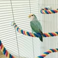 thumbnail image 1 of Rope Perch, Comfortable Cotton Rope Multipurpose Colorful Rope Perches Toy  for Parakeets for Small Medium Parrots S 9.6in,M 16.3in,L 23.6in, 1 of 7