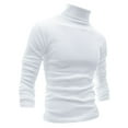 thumbnail image 2 of INSPIRE CHIC Men's Sweaters Pullover Turtle Neck Long Sleeve Stretchy Slim Fit Tops 50 White, 2 of 7