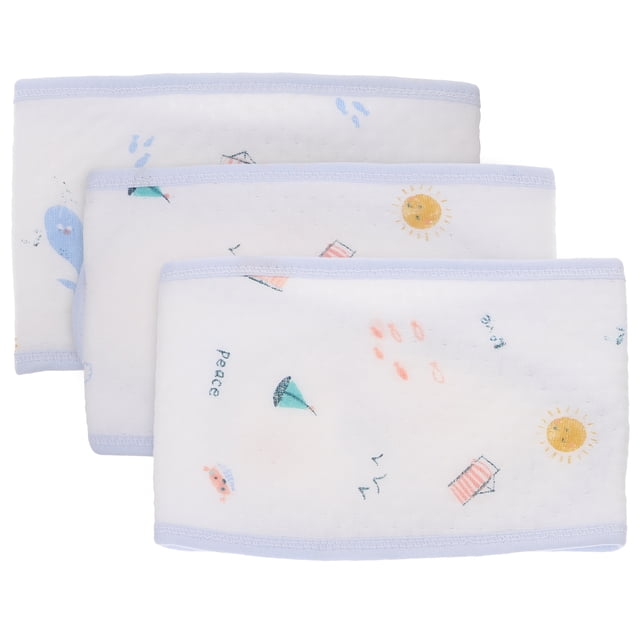 EeaseMX 3 bandas para el vientre de bebé con estampados encantadores, cómodas y adorables bandas de algodón.