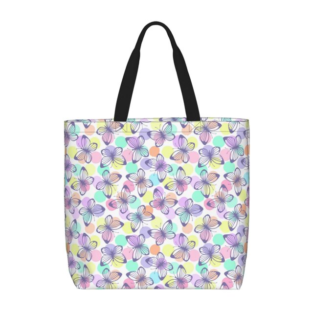 Balery Butterflies on Polka Dots Bolsa de Mano para Mujeres con Cremallera, Bolsa de Gimnasio con Compartimentos, Bolsa para Laptop, Bolsa para Trabajo