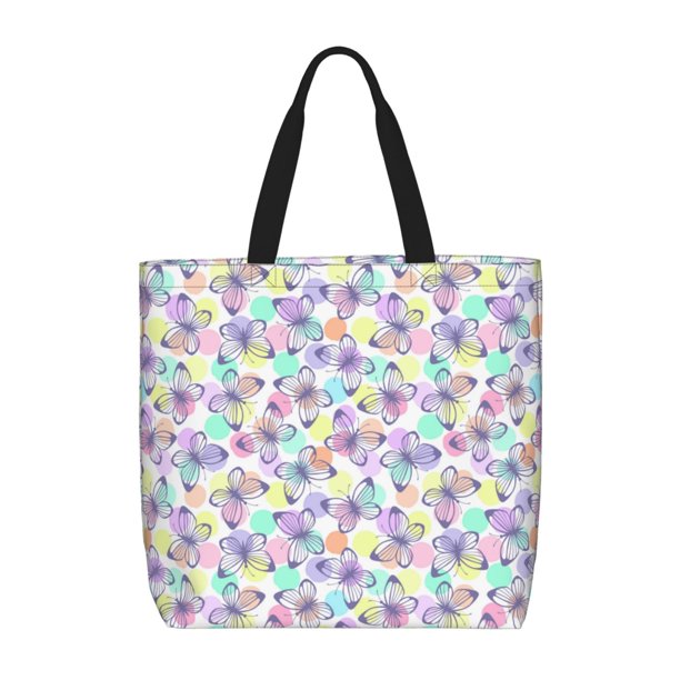 Easygdp Butterflies on Polka Dots Bolsa Tote para Mujer, Bolso de Hombro para Trabajo, Playa, Viajes, Compras y Supermercado