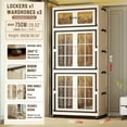 thumbnail image 2 of Halicool Collapsible Plastic Storage Cabinets with Lid, Stackable Folding Storage Cabinets, Stackable Closet Organizers for Home and Office, 2 of 6