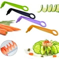 thumbnail image 2 of Farfi 5Pcs Manual Spiral Screw Slicer Potato Carrot Cucumber Vegetables Cutting Tools (Random Color), 2 of 11