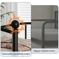 thumbnail image 3 of EDTara Steel Slat Support Metal Daybed, Elegant Arched Headboard Design, Easy Assembly for Guest Room, 3 of 9