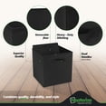 thumbnail image 4 of NEATERIZE 13x13 Large Storage Cubes (Set of 8). Fabric Storage Bins with Dual Handles | Cube Storage Bins for Home & Office | Foldable Cube Baskets for Shelf | Closet Organizers & Storage Box (Black), 4 of 7