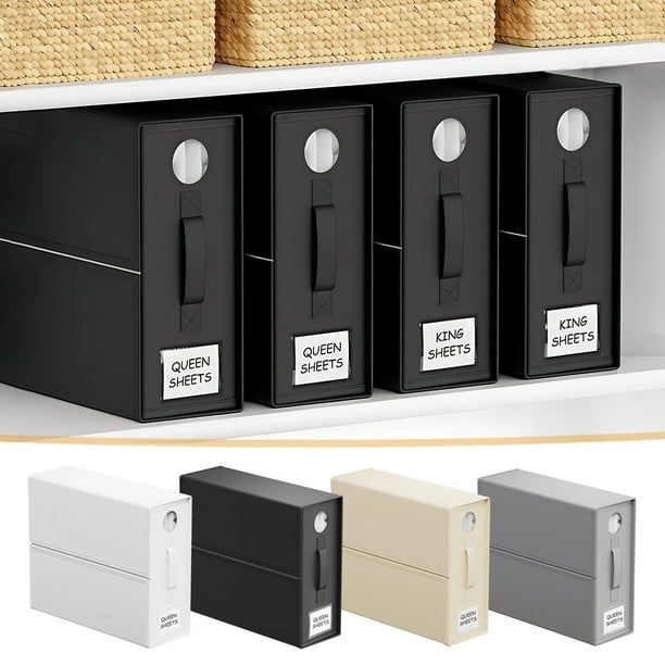 ¡Rebajas de Liquidación!, caja de almacenamiento de funda de edredón y sábana de tela plegable opcional Caja de almacenamiento de ropa Organizador de armario de cuatro piezas Akmoler