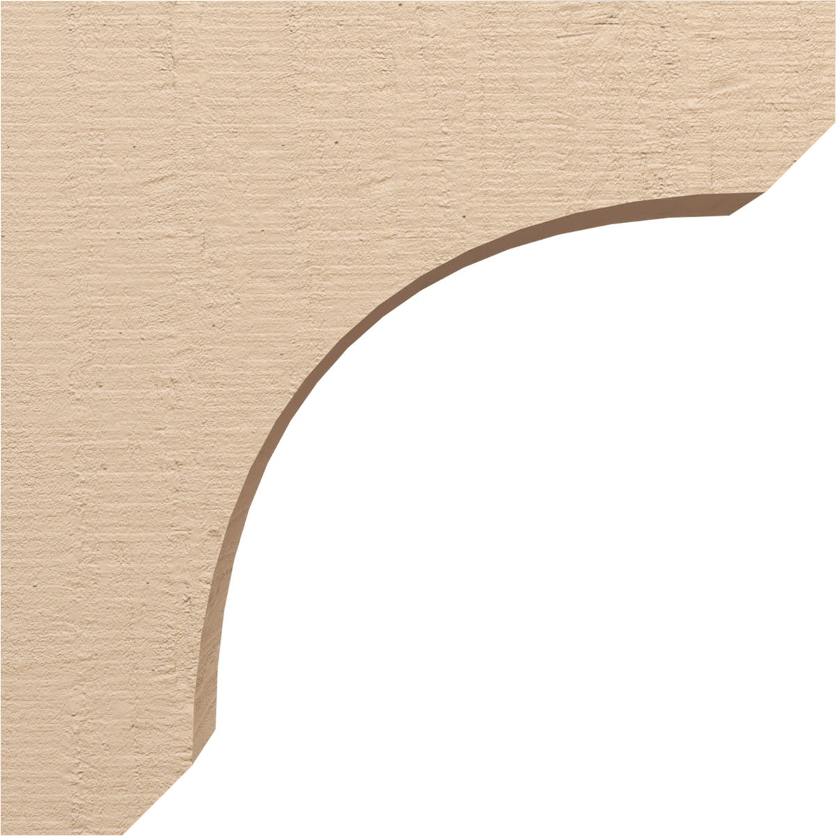 7"W x 28"D x 28"H Thin Legacy Rough Cedar Woodgrain TimberThane Corbel, Primed Tan