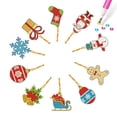 thumbnail image 2 of (GS07) Navideño Navideña Copo Nieve Muñeco Nieve Navidad Hombre 10 Piezas (diamante Forma Especial Una Cara) (con Video), 2 of 5