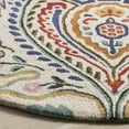 thumbnail image 3 of SAFAVIEH Bella Meriel Floral Paisley Wool Area Rug, Ivory/Blue, 7' x 7' Round, 3 of 6
