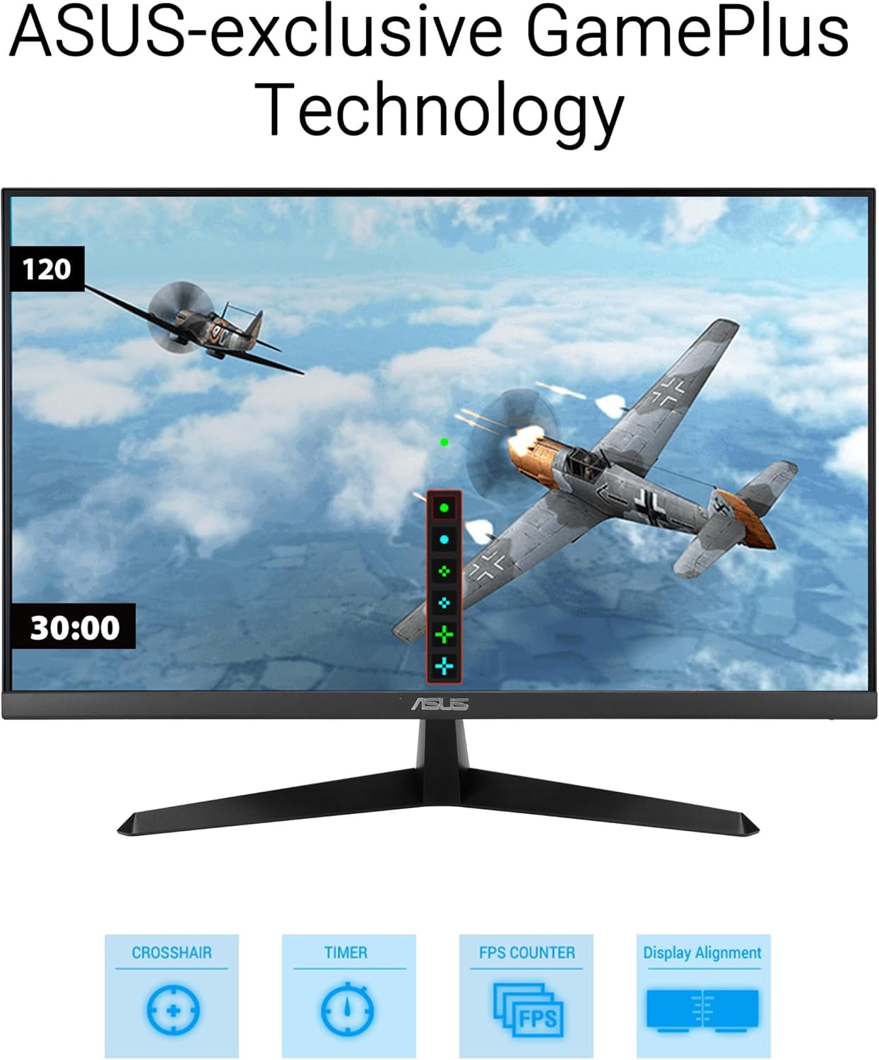 Moniteur de jeu ASUS VY279HGR Eye Care 27 pouces, 16:9 IPS FHD 1 500:1, 1 ms, 250 nits, 120 Hz