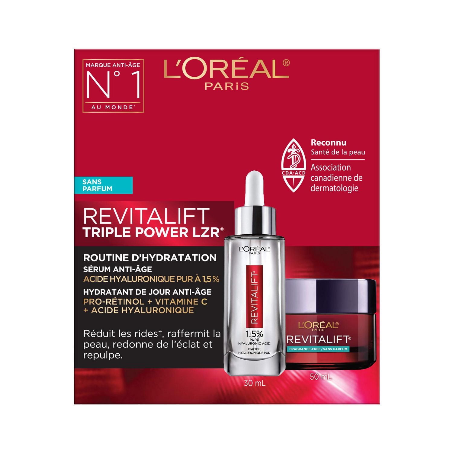 L'Oréal Paris Hydration Routine, HA serum + Cream