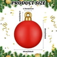 thumbnail image 6 of 2 Pieces 32 Inch Giant PVC Inflatable Christmas Decorated Ball Ornaments Outdoor Large Xmas Blow Ball Decorations for Outside Holiday Yard Lawn Porch Decor (Red, Solid), 6 of 12