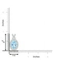 thumbnail image 4 of ANGARA Natural Vintage Style 1.5 ct Aquamarine Pendant with Diamond Halo in 14K White Gold for Women (Size-9x7mm) | March Birthstone, Anniversary, Jewelry Gift for Women | Natural Aquamarine Necklace, 4 of 9