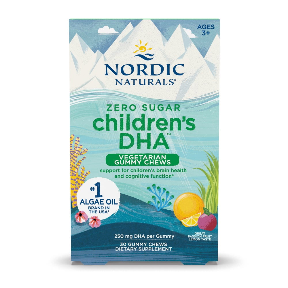 Nordic Naturals Children's DHA Vegetarian Gummy Chews - Kids DHA Omega-3 Supplement, 30 count