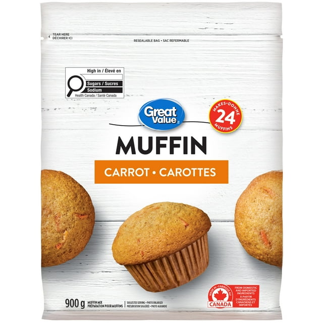Préparation pour muffins aux carottes Great Value