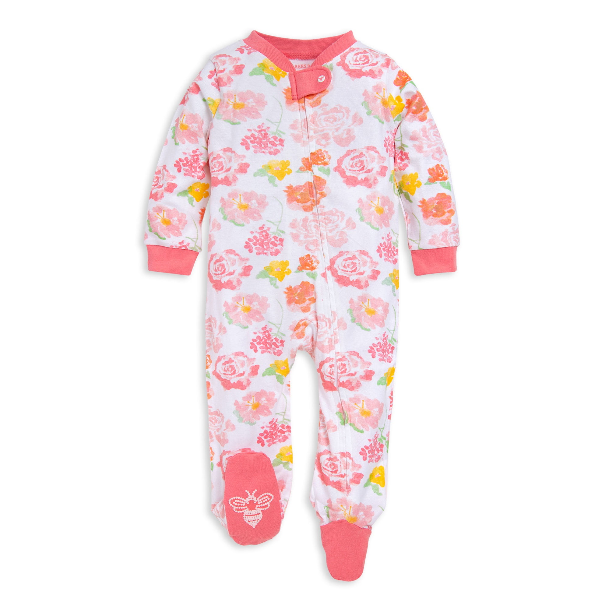 Burt's Bees Baby Newborn Baby Girl Organic Cotton Sleep 'N Play Footed
