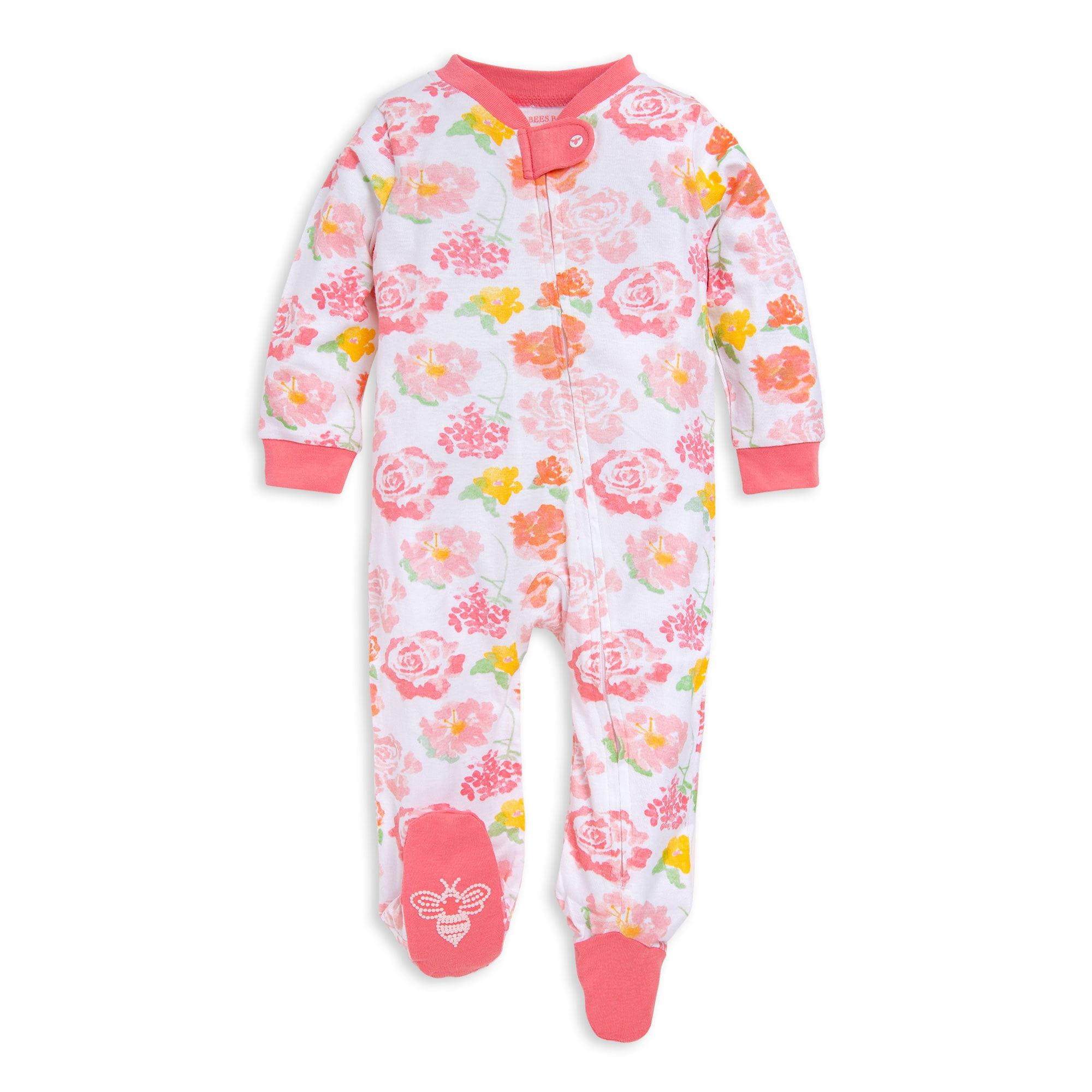 Burt's Bees Baby Newborn Baby Girl Organic Cotton Sleep 'N Play Footed ...