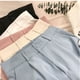thumbnail image 2 of Pantalones anchos de color albaricoque para mujer, pantalones casuales rectos verticales de cintura alta sueltos y adelgazantes para verano y primavera, 2 of 6