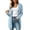 Light Blue, variant on Cable Knit Cardigan Women Plus Size Open Front Chunky Long Sweater Warm Winter Sweater Jacket with Pockets for Office, Holiday Pink L