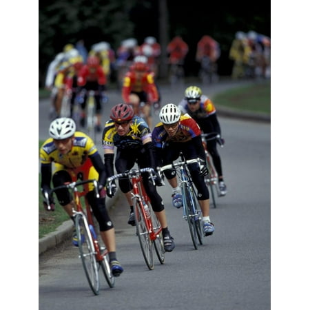 Bicycle Racers at Volunteer Park, Seattle, Washington, USA Print Wall Art By William