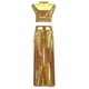 thumbnail image 5 of Conjunto de dos piezas para mujer con chaleco brillante y pantalones anchos: conjunto de top corto sin mangas y cuello redondo, tallas S-XXXXXL, 5 of 8