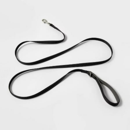 Comfort Reflective Dog Leash - Black - XS/S