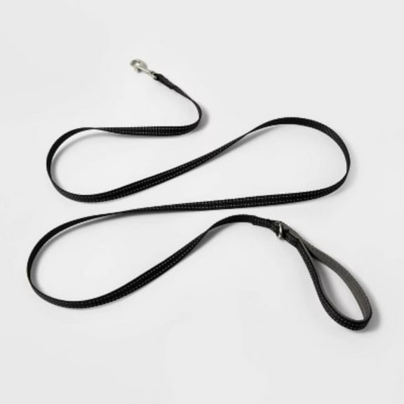 Comfort Reflective Dog Leash - Black - XS/S